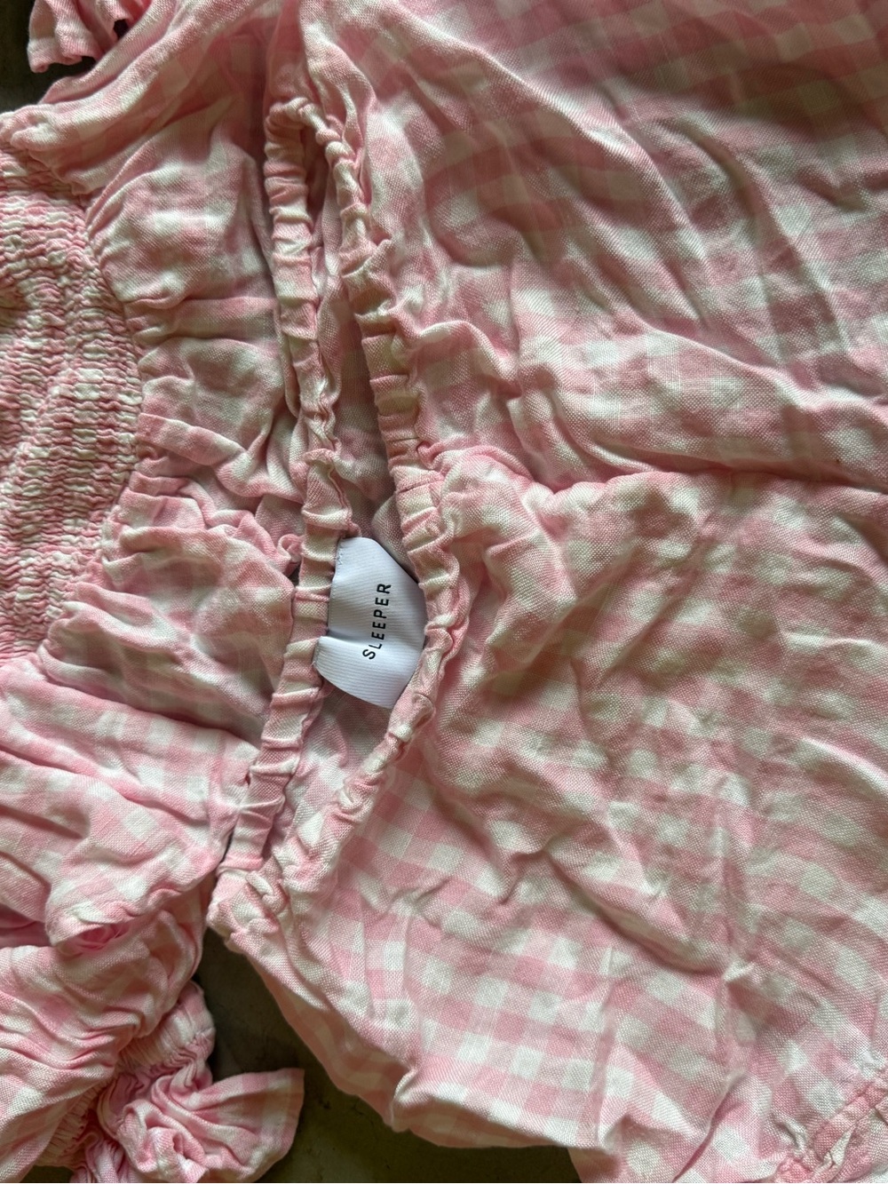 Sleeper Pink Gingham Cotton Pajama Shorts